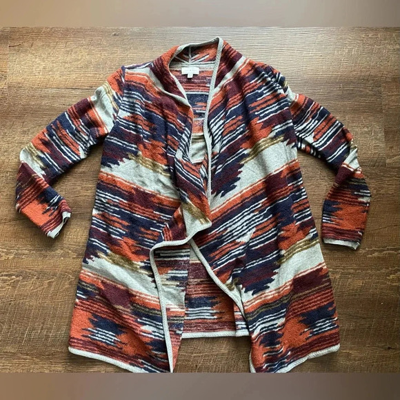 LUCKY brand open cardigan sweater car coat Aztec Southwest style sz XS boho chic - Picture 9 of 16